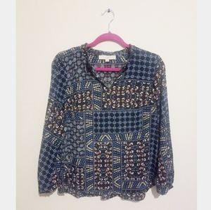 ✨Ann Taylor LOFT Petite Patchwork Blouse✨
